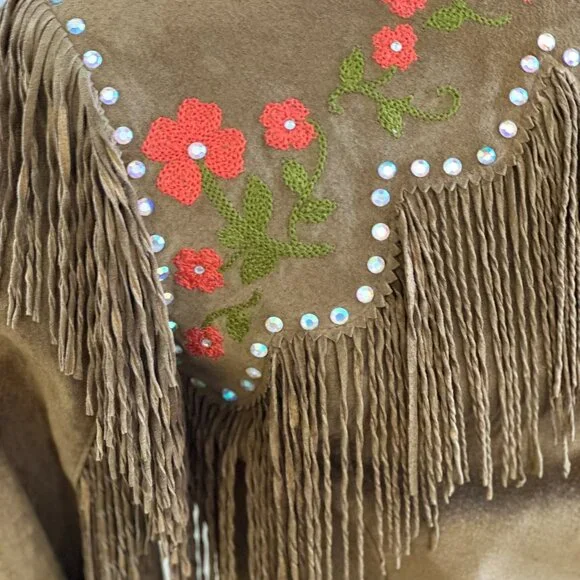 Double D Ranch Fringed Suede Jacket S - Picture 6 of 7